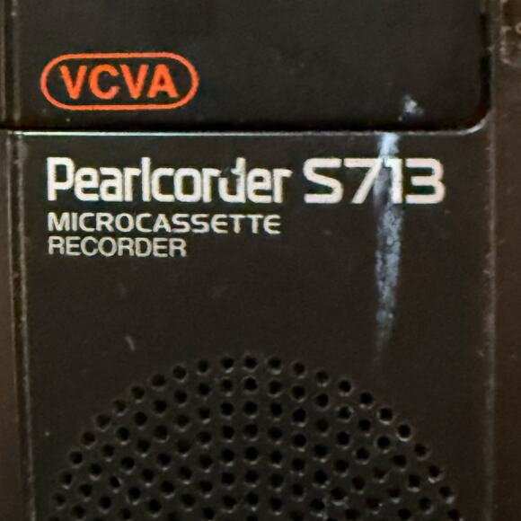Vintage Olympus Pearlcorder S713 Microcassette Recorder Black VCVA RUNS - Picture 10 of 13